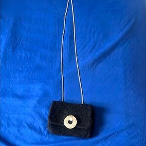 Black  Shoulder Sarah Oliver Handbags Felt Cobalt Blue Clutch